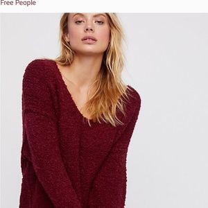 Free People $128 Lofty V Neck Sweater Size M